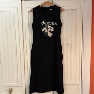 Carven embroidered floral dress size small